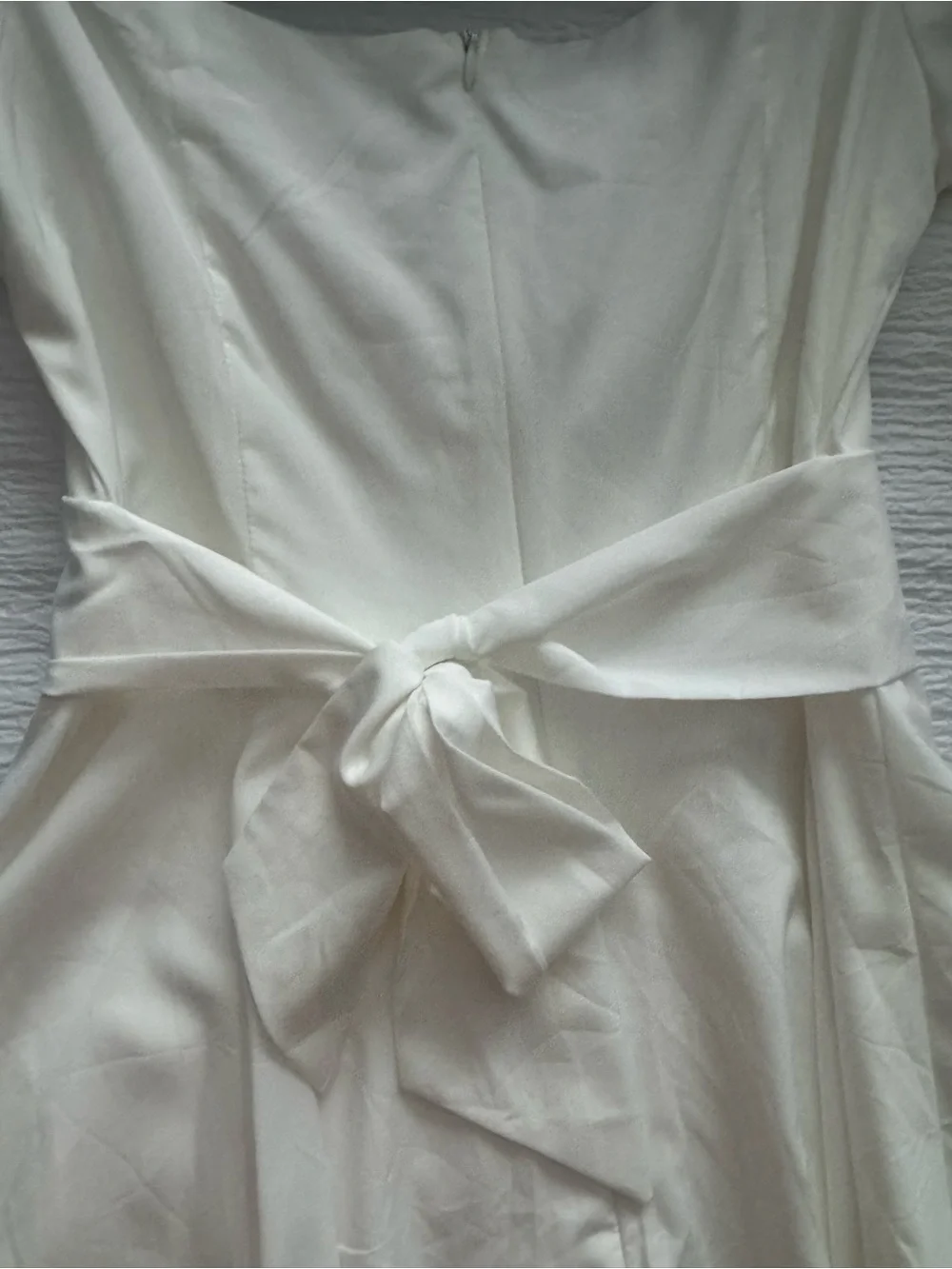 White Off-Shoulder Ruffle Romper - Picture 5 of 7